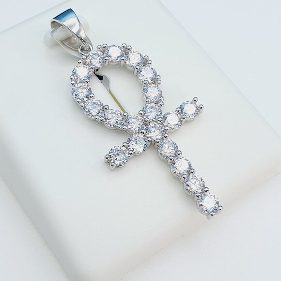 "925 Sterling Silver Cubic Zirconia Pendant, UU1P6A6002 - Picture 1 of 10